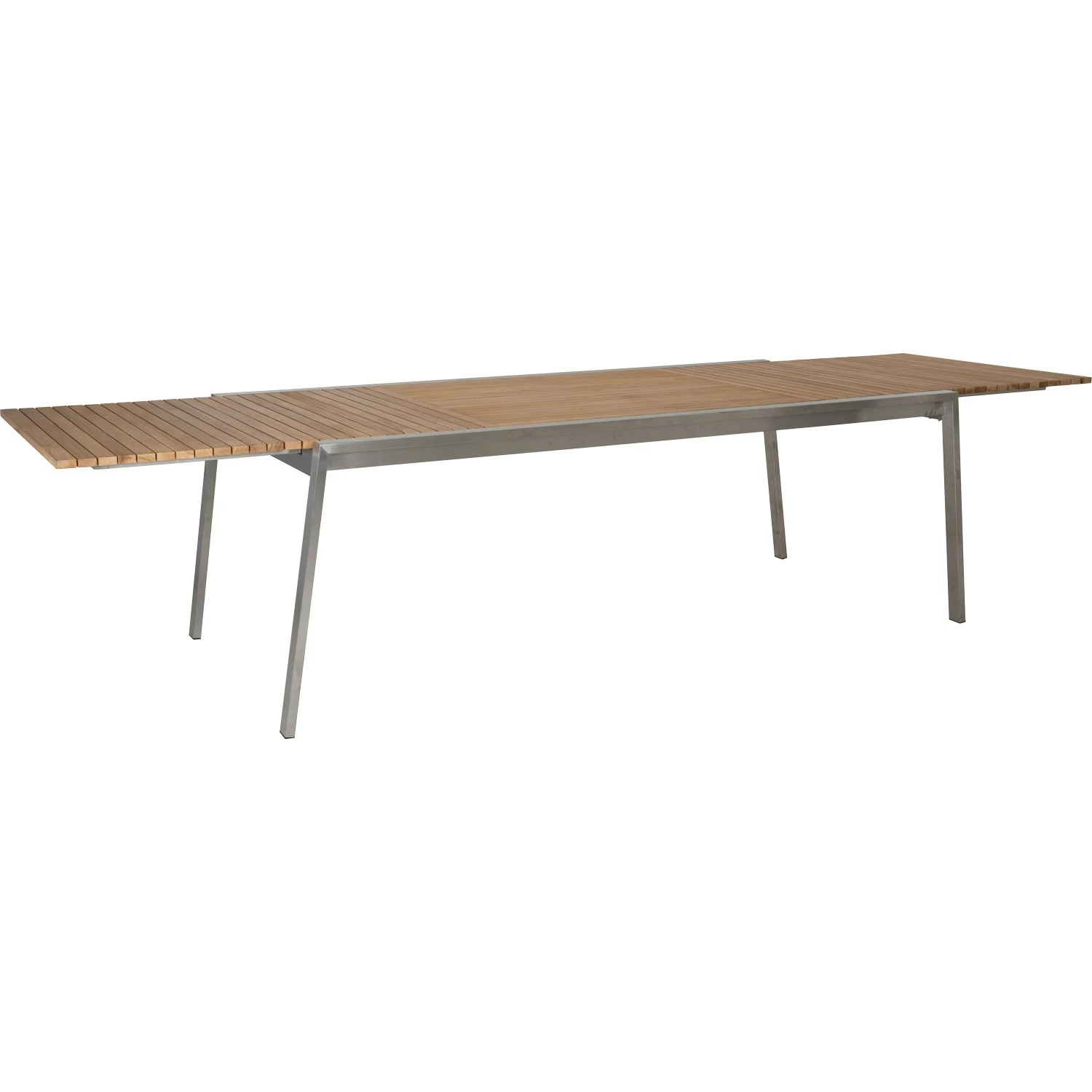 Brafab Naos Esstisch 100x220-320 Cm, Edelstahl/Teak 4 Brafab Naos Esstisch 100x220-320 Cm, Edelstahl/Teak – Bild 2