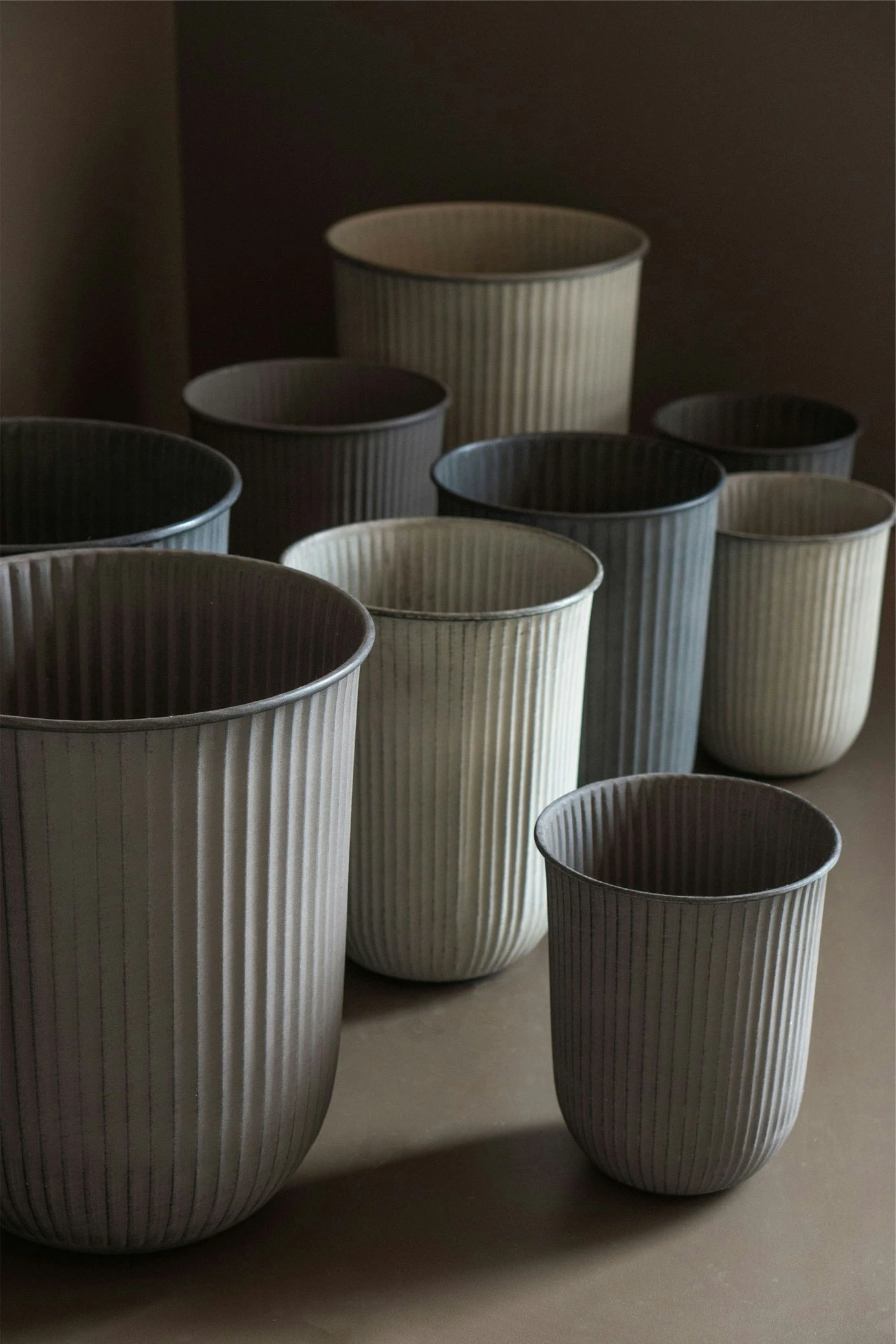 DBKD Out Stripe Topf 3-er Set, Hellgrau 4 DBKD Out Stripe Topf 3-er Set, Hellgrau – Bild 2