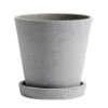 Hay Flowerpot Topf Mit Unterteller Grau, Ø14 Cm M -Bergs Potter Verkaufe hay blumentopf mit untersetzer grau 18