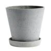 Hay Flowerpot Topf Mit Unterteller Grau, Ø17.5 Cm L -Bergs Potter Verkaufe hay blumentopf mit untersetzer grau 19