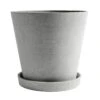 Hay Flowerpot Topf Mit Unterteller Grau, Ø34 Cm XXXL -Bergs Potter Verkaufe hay blumentopf mit untersetzer grau 6