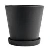 Hay Flowerpot Topf Mit Unterteller Schwarz, Ø26 Cm XXL -Bergs Potter Verkaufe hay blumentopf mit untersetzer schwarz 0