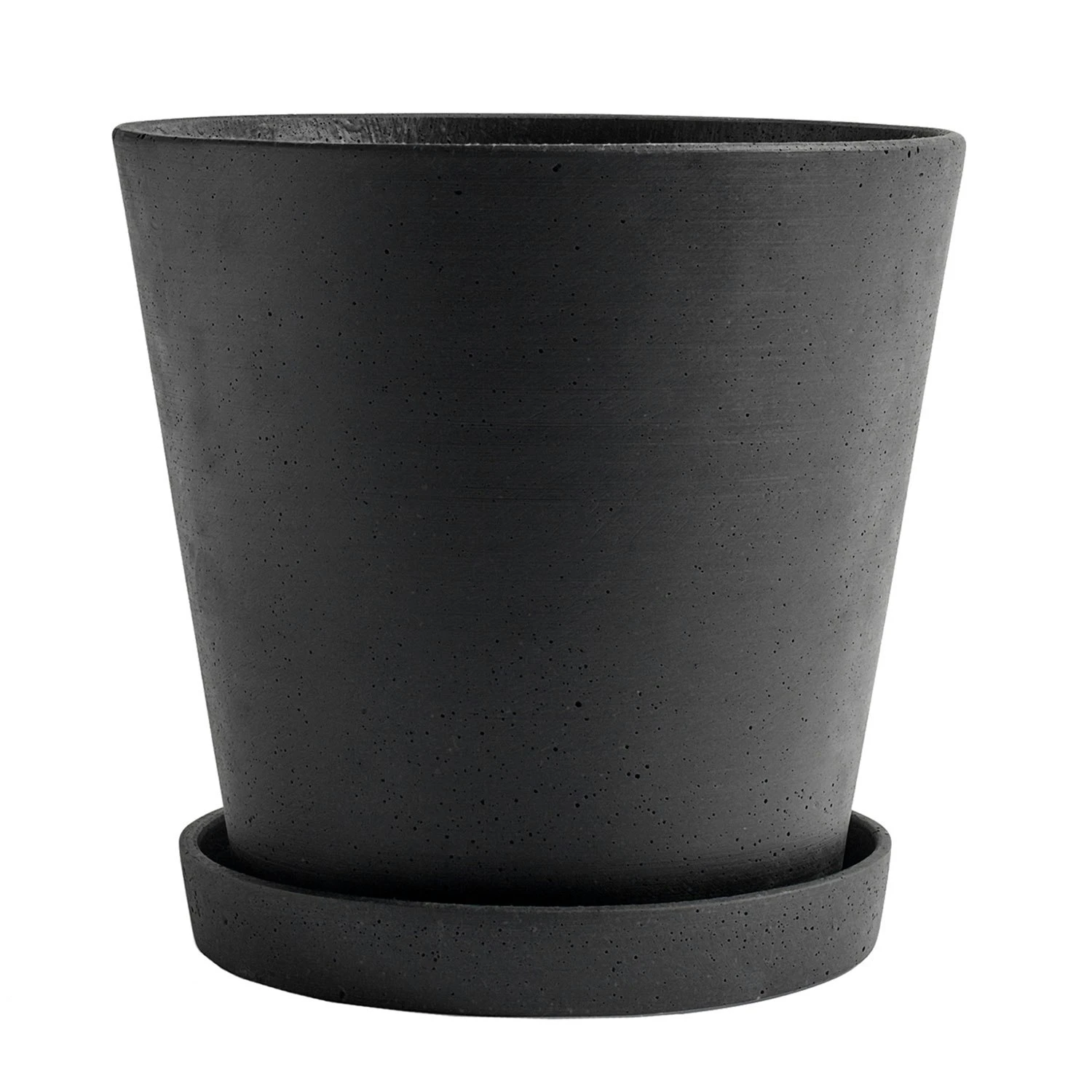 Hay Flowerpot Topf Mit Unterteller Schwarz, Ø26 Cm XXL 3 Hay Flowerpot Topf Mit Unterteller Schwarz, Ø26 Cm XXL