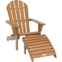 Tennessee Liegestuhl Mit Fußhocker, Wärmebehandelt Esche