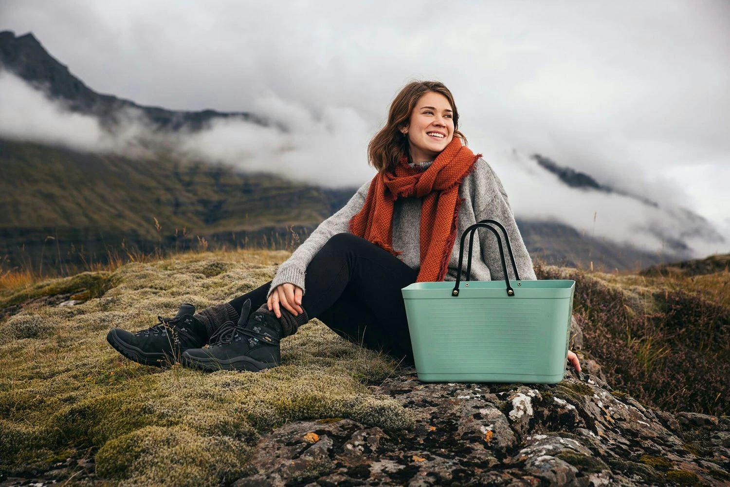 Hinza Bag Green Plastic Olive, Large 4 Hinza Bag Green Plastic Olive, Large – Bild 2