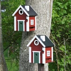 Multiholk Red Cottage -Bergs Potter Verkaufe wildlife garden multiholk birdhouse bird feeder 3