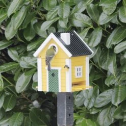 Multiholk Yellow Cottage -Bergs Potter Verkaufe wildlife garden multiholk birdhouse bird feeder 8